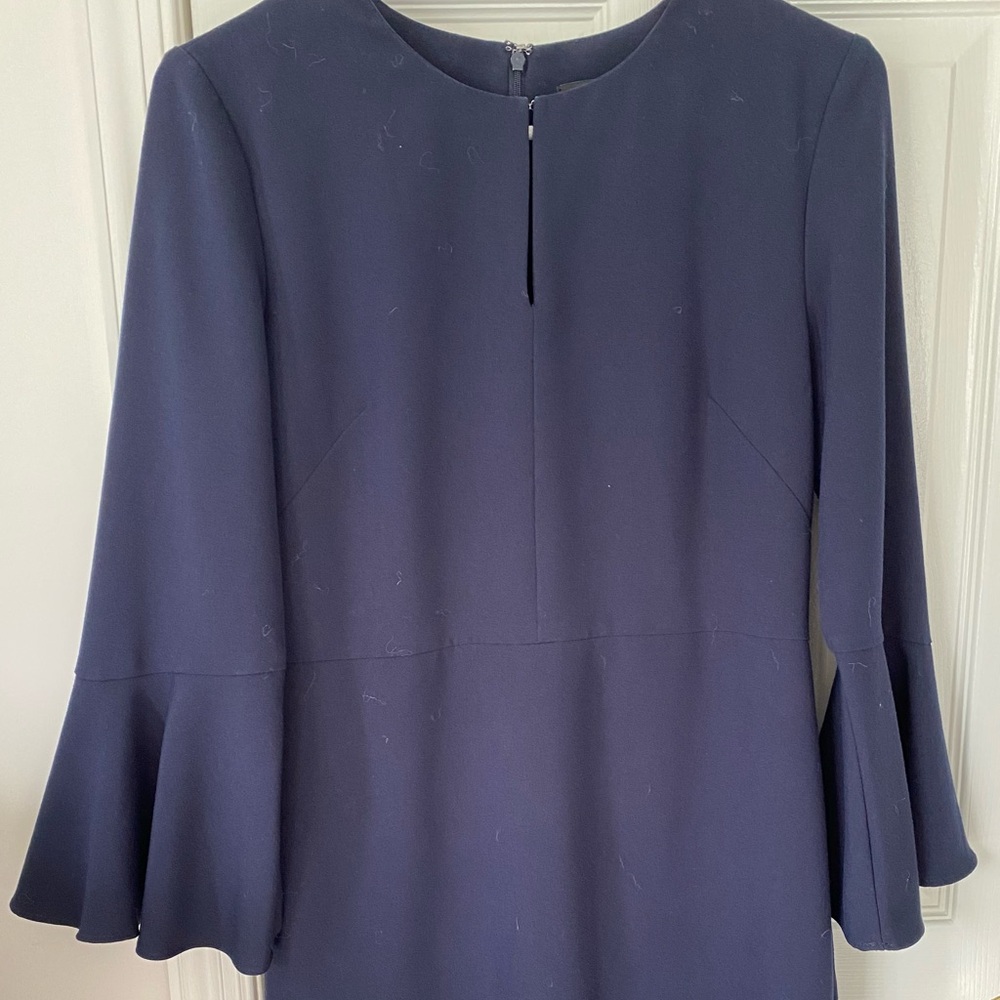 Ann Taylor Navy Blue Long Sleeve Dress
